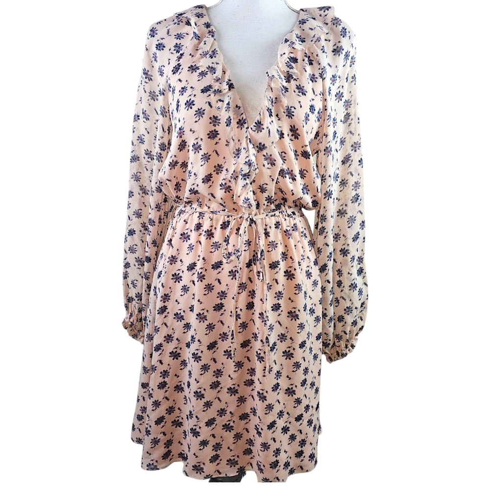 Joie Marelle Floral Ruffled Silk Dress In L  NWT - Picture 3 of 10